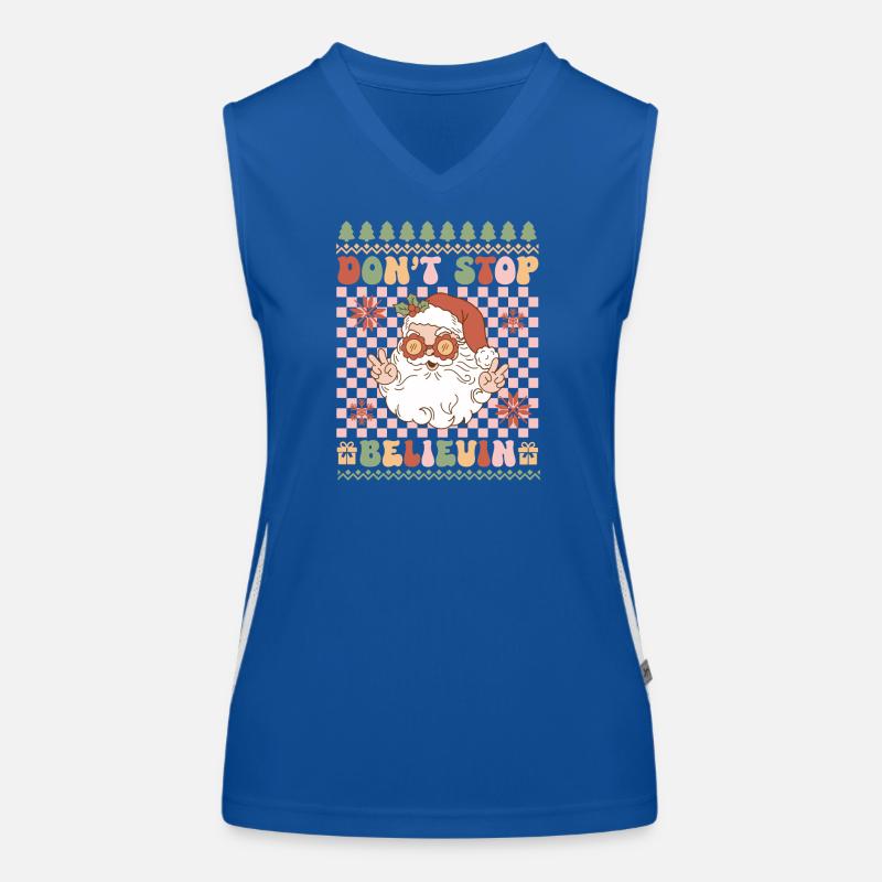 Hässlicher Weihnachtspullover Funktionelles Kontrast-Tank Top für Frauen