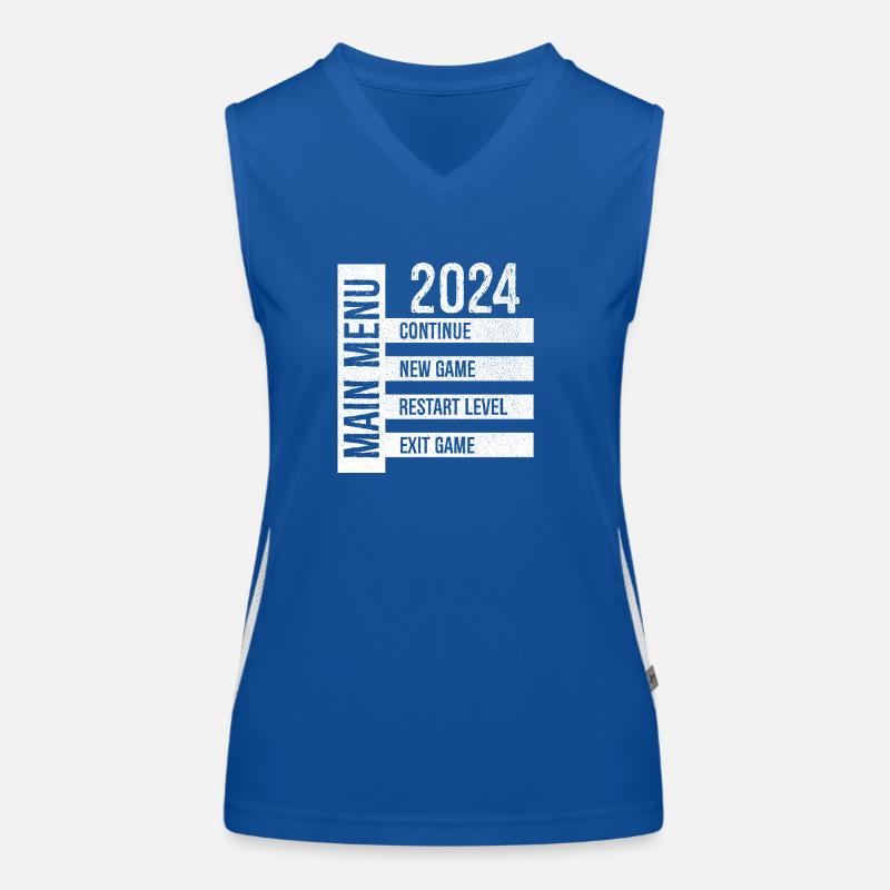 Main Menu Continue New Game Restart Level Exit Women's Functional Contrast Tank Top