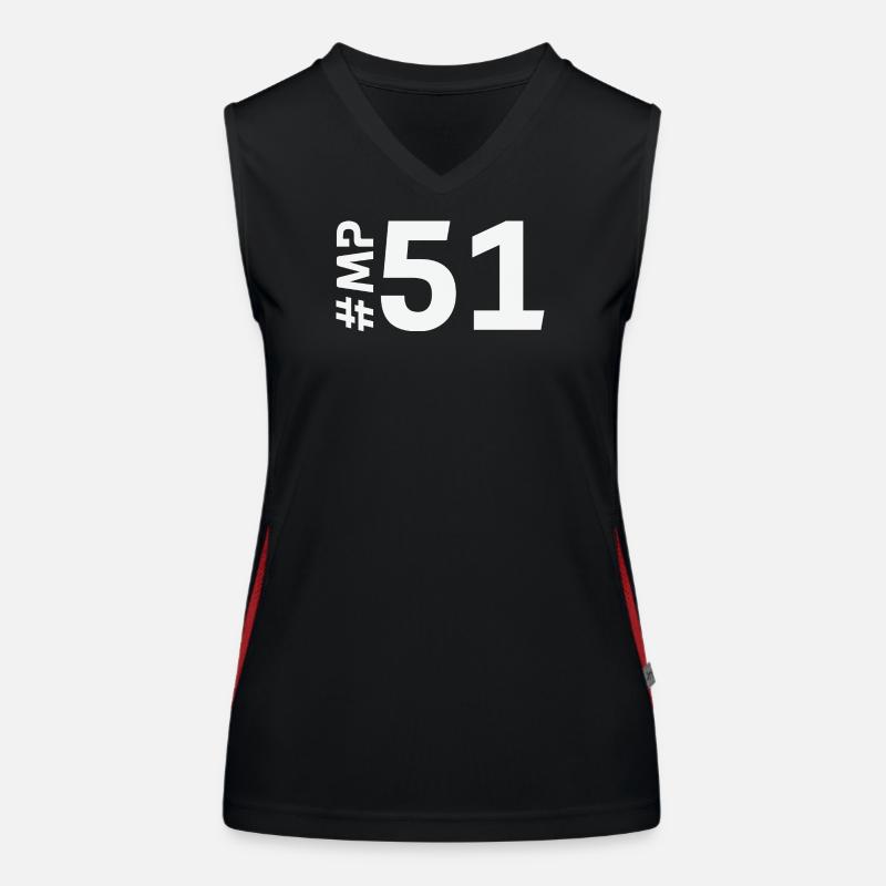 MP51 - Women's Functional Contrast Tank Top - black/red