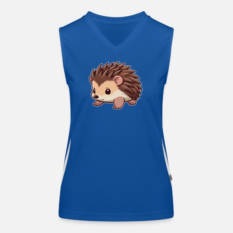 Niedlicher Igel Tier Funktionelles Kontrast-Tank Top für Frauen