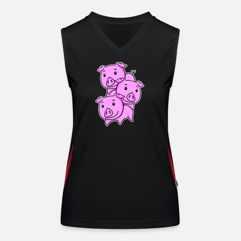 Cochons Cochon Cochon Débardeur respirant contrasté Femme