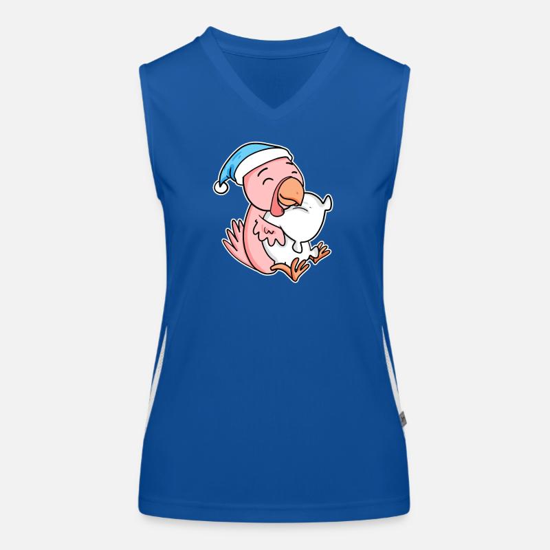 chicken with pillow and sleepy cap Women's Functional Contrast Tank Top