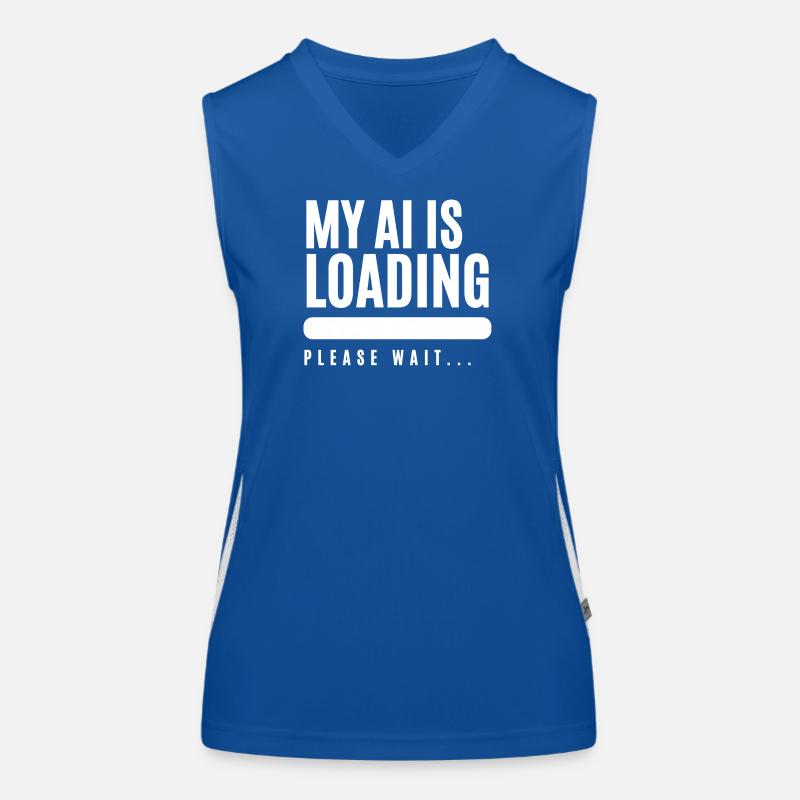 Humorous loading screen graphics Women's Functional Contrast Tank Top