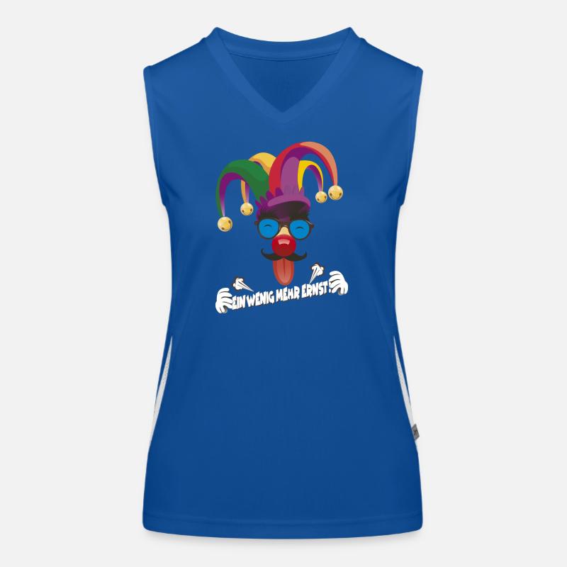 Bunter Jester mit Gläsern Funktionelles Kontrast-Tank Top für Frauen
