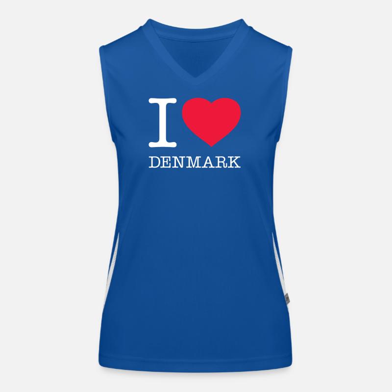 I LOVE DENMARK Dänemark Women's Functional Contrast Tank Top
