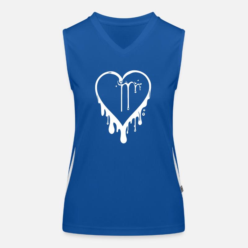 Geschmolzenes Graffiti Herz "Die große Liebe" Funktionelles Kontrast-Tank Top für Frauen