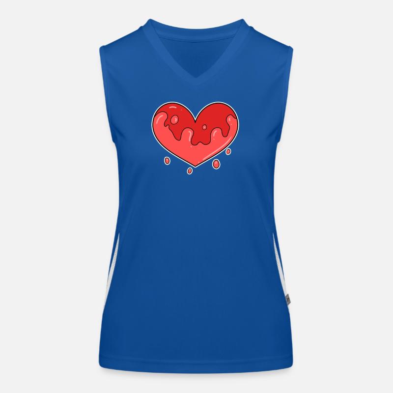 Herz Einsam Funktionelles Kontrast-Tank Top für Frauen