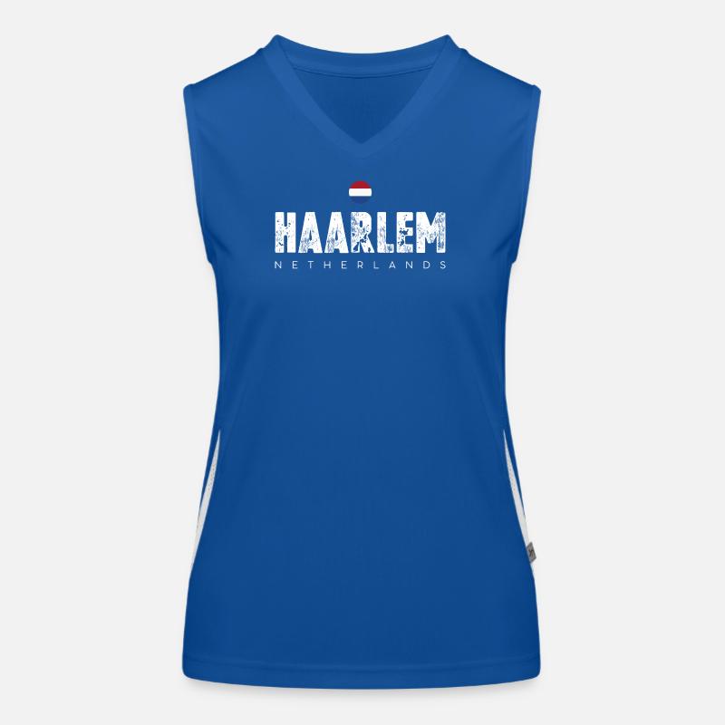 Haarlem Distressed Logo Funktionelles Kontrast-Tank Top für Frauen