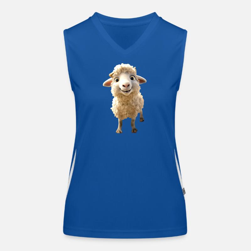 Sheep Lamb Mow Sheep Shepherd Cute Sheep Sheep Women's Functional Contrast Tank Top
