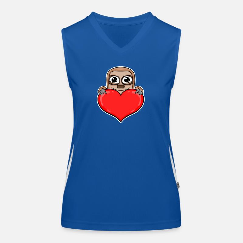 Faultier Herz Romantisch Funktionelles Kontrast-Tank Top für Frauen