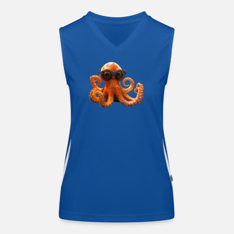 Octopus Small Octopus Cuttlefish Cute Octopus Women's Functional Contrast Tank Top