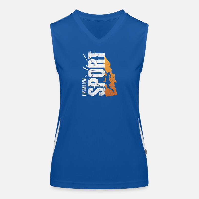 Eins mit dem Sport - Klettern Funktionelles Kontrast-Tank Top für Frauen