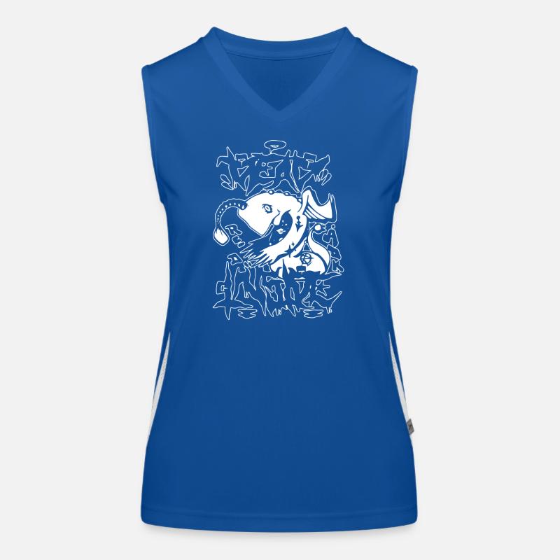 Conception de graffitis d’animaux rebelles Débardeur respirant contrasté Femme