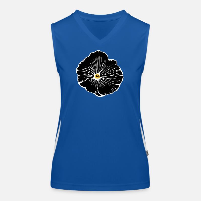 Fleur, Noir, Fleurs, Noir, Fleur Débardeur respirant contrasté Femme