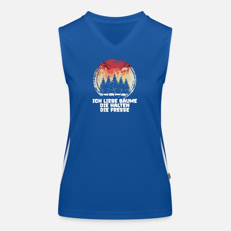 Forestier arbre forestier déclaration menuiserie bûcheron Débardeur respirant contrasté Femme