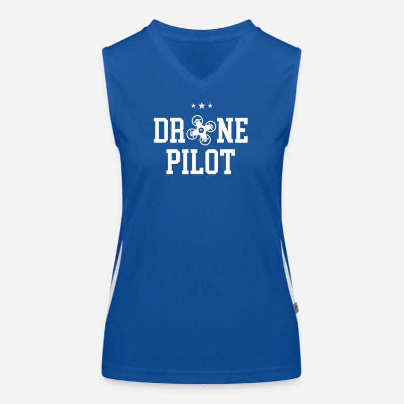 Drohnen-Pilot Funktionelles Kontrast-Tank Top für Frauen