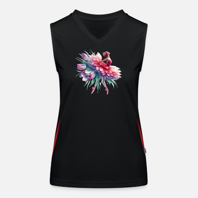 Danseuse de ballet avec tutu Débardeur respirant contrasté Femme