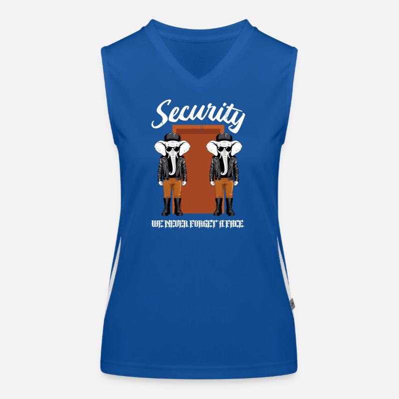 Security Elefanten Funktionelles Kontrast-Tank Top für Frauen