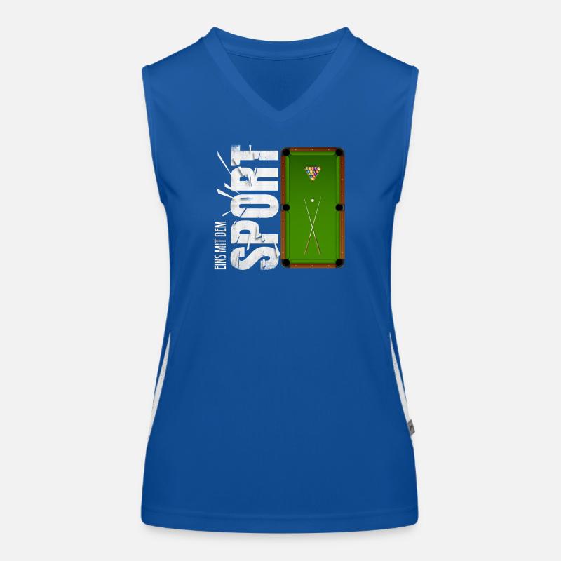 Eins mit dem Sport - Billard Funktionelles Kontrast-Tank Top für Frauen