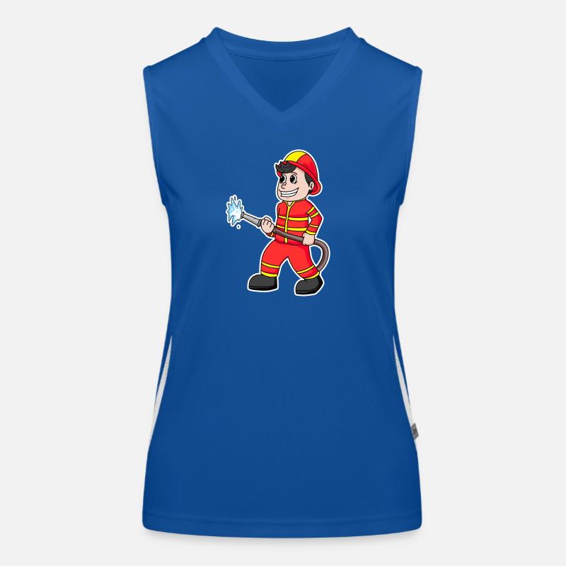 Pompiers Jeune pompier Débardeur respirant contrasté Femme