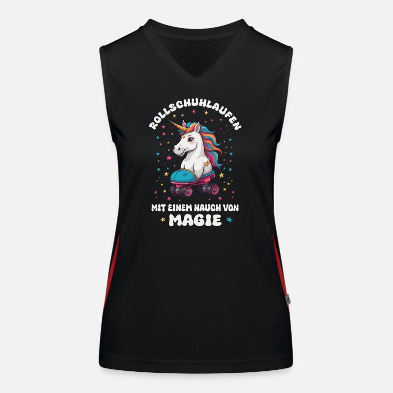 Licorne Roller Skating Débardeur respirant contrasté Femme