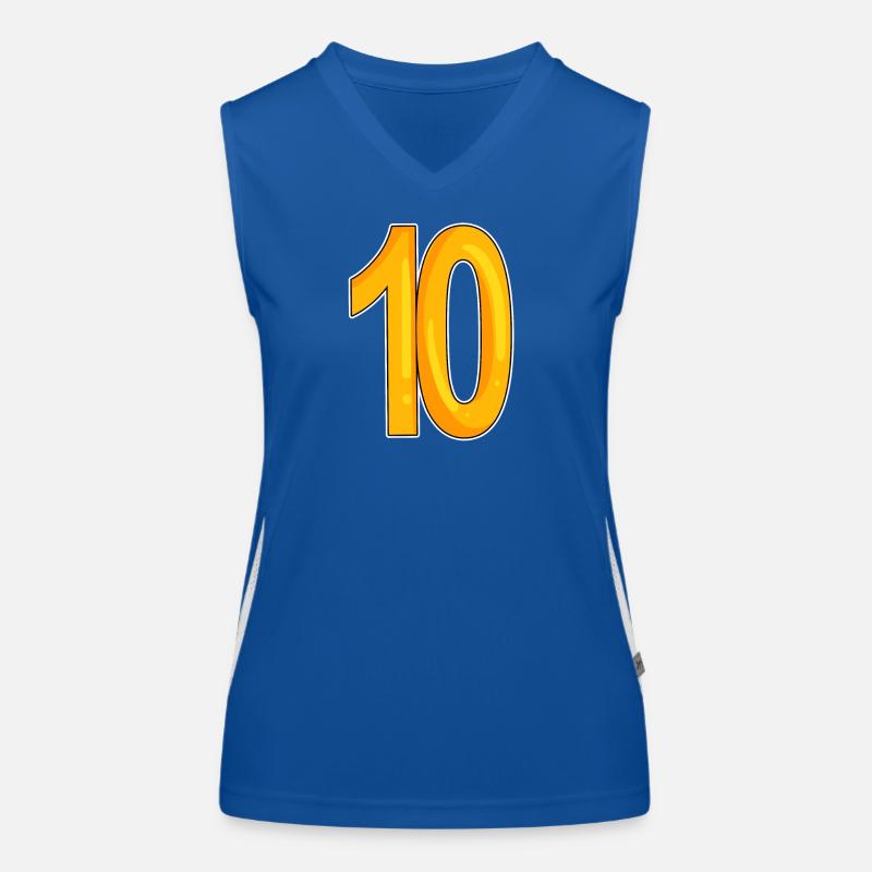 10 - dix - jaune Débardeur respirant contrasté Femme