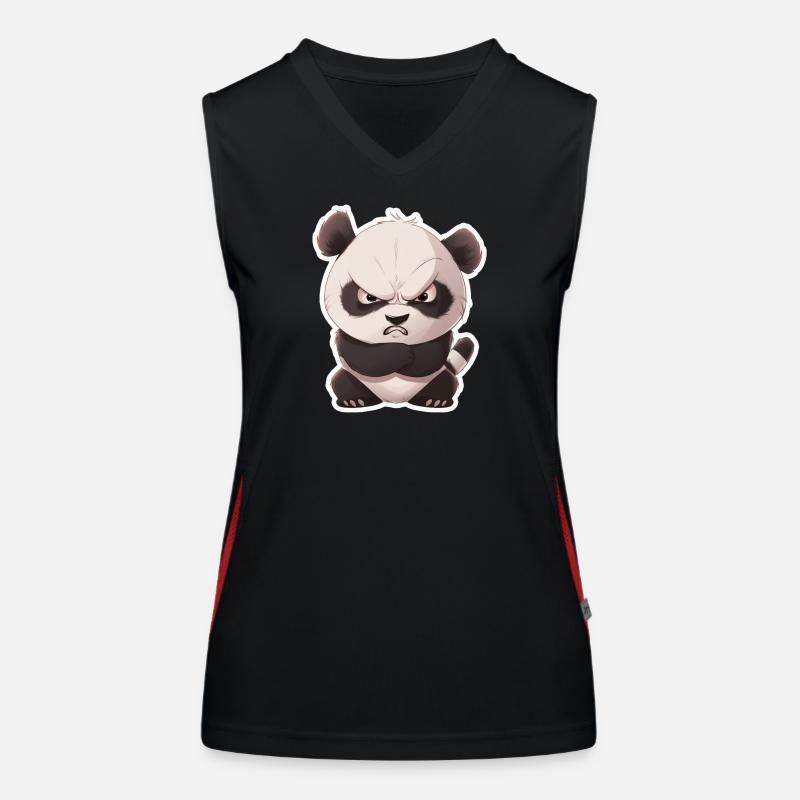 Mignon bébé panda panda cassé Débardeur respirant contrasté Femme