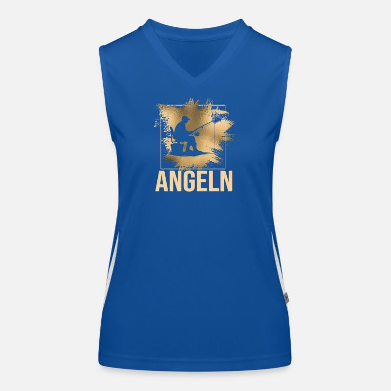 Angeln Funktionelles Kontrast-Tank Top für Frauen