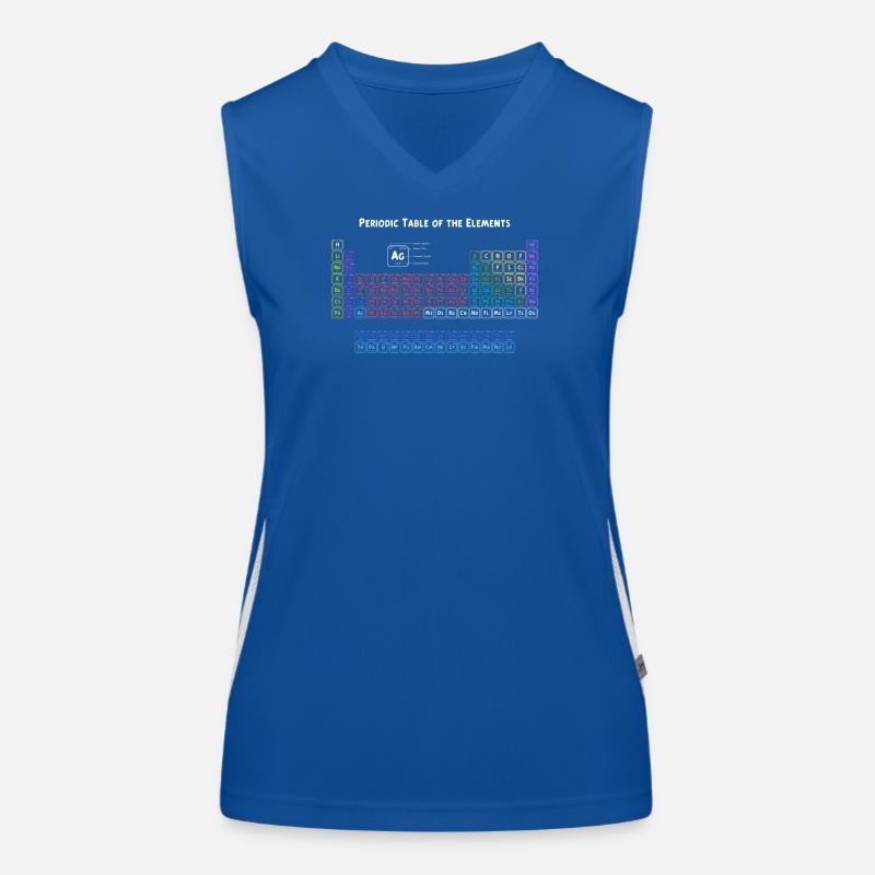 Tableau périodique des éléments Débardeur respirant contrasté Femme