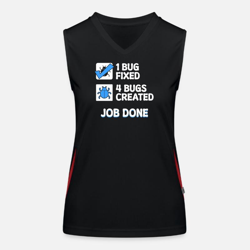 Bugfixing Developer Bugs Code Statement Computer Science Women's Functional Contrast Tank Top