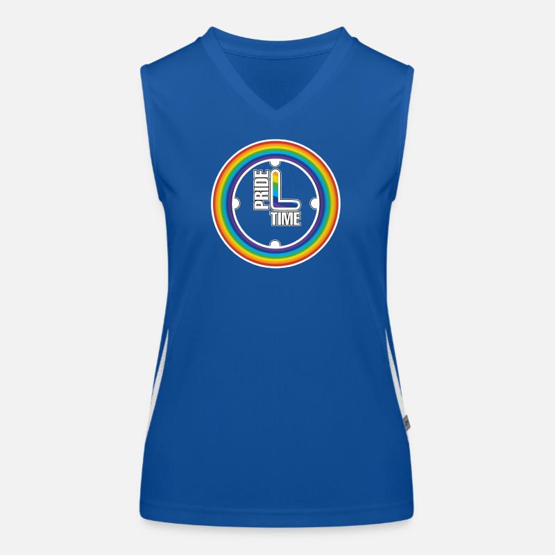 Rainbow Pride Ring Clock Women's Functional Contrast Tank Top