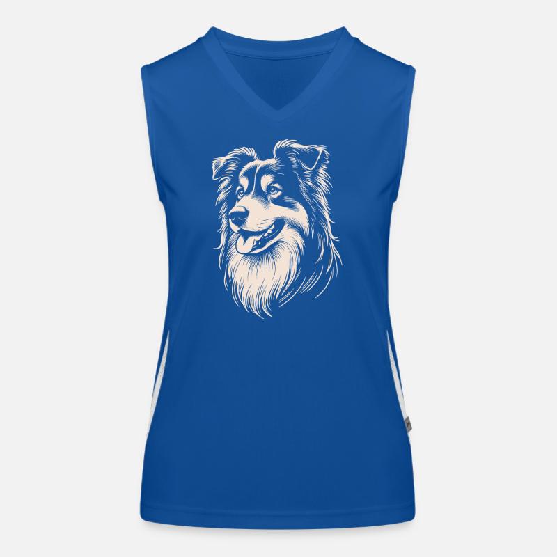 Australian Shepherd Eigenschaften Funktionelles Kontrast-Tank Top für Frauen