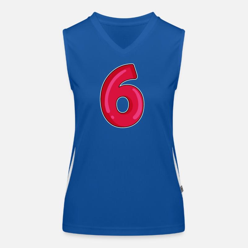 Six Number 6 Number Red Women's Functional Contrast Tank Top