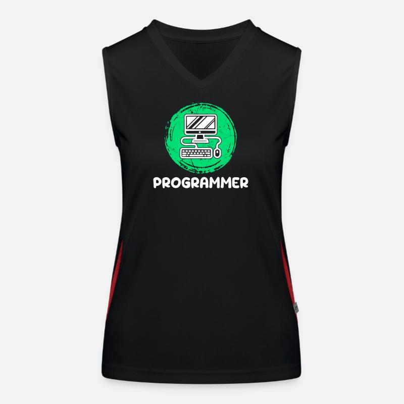 Computer Developer Programmer Computer Geek Women's Functional Contrast Tank Top