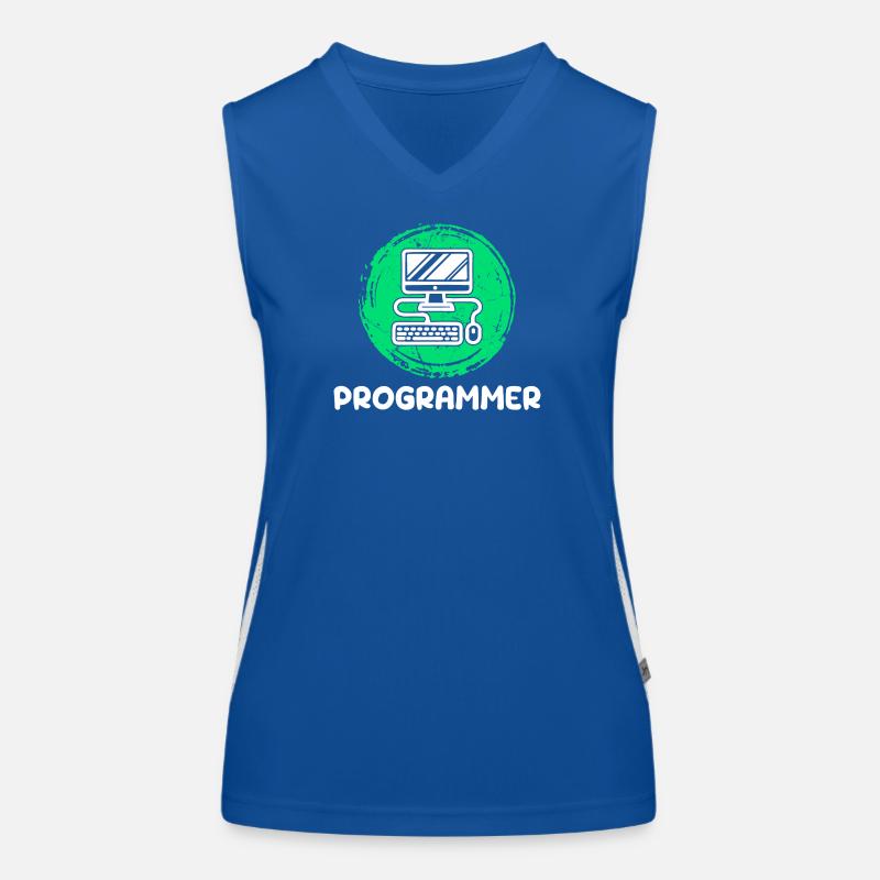 Computer Developer Programmer Computer Geek Women's Functional Contrast Tank Top
