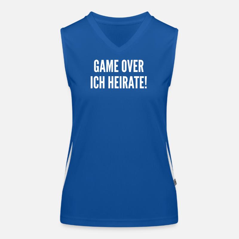 Game Over Ich Heirate Funktionelles Kontrast-Tank Top für Frauen