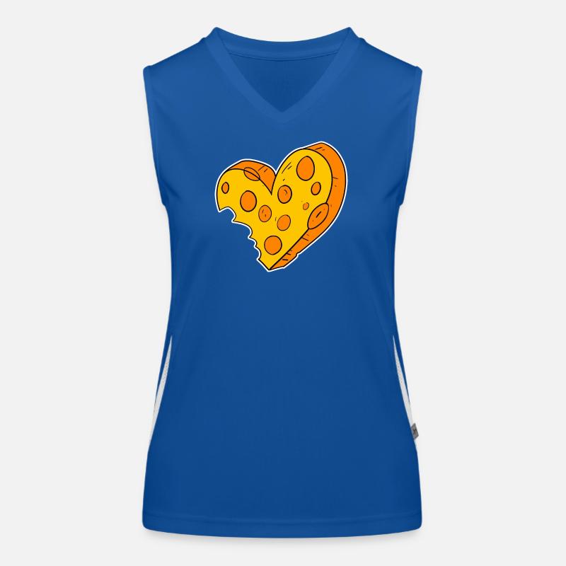 Herz aus Käse Funktionelles Kontrast-Tank Top für Frauen