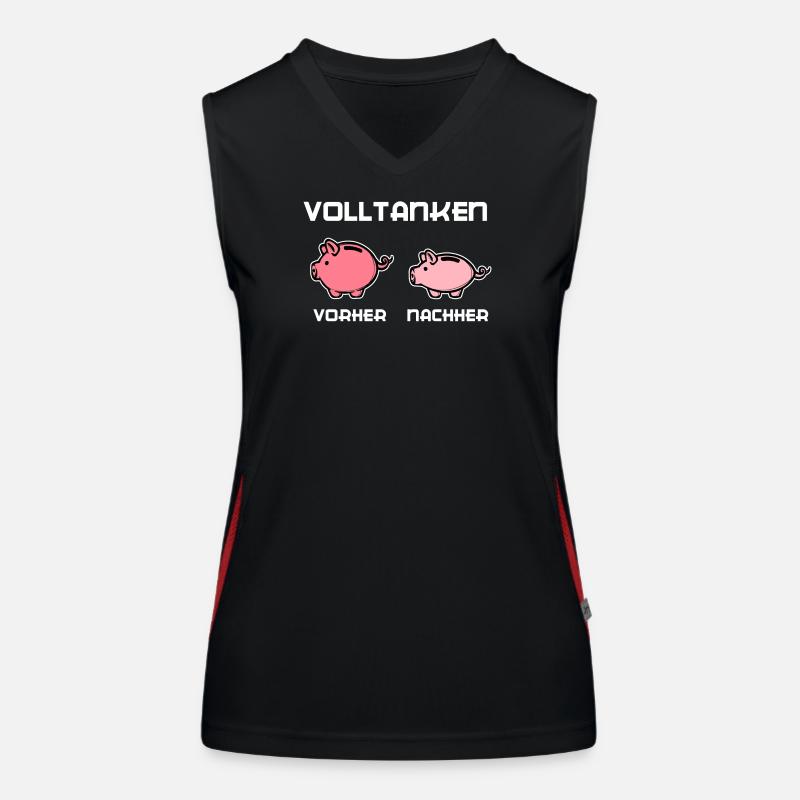 Refueling Statement Gasoline Diesel Energy Pump Women's Functional Contrast Tank Top
