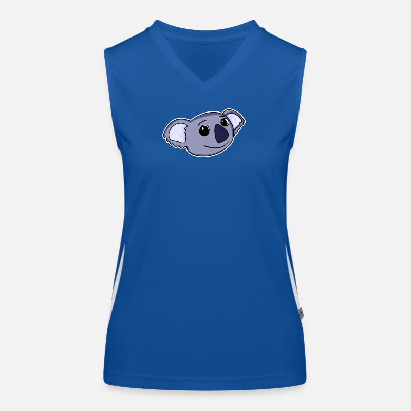 Koala Bär Kopf Funktionelles Kontrast-Tank Top für Frauen