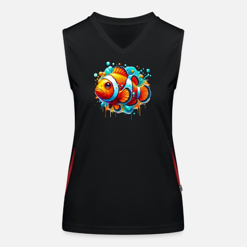 Clownfisch Funktionelles Kontrast-Tank Top für Frauen