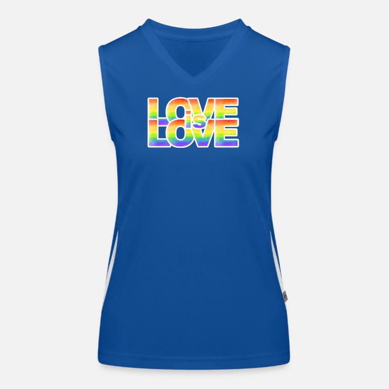 Rainbow Love Lettering Women's Functional Contrast Tank Top