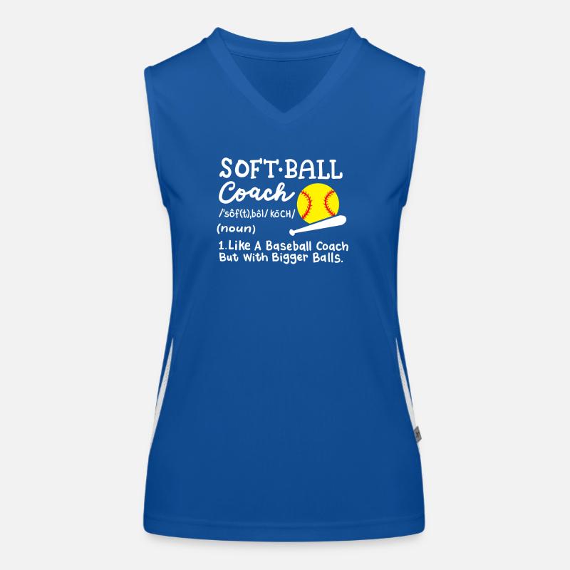 Softball Trainer Funktionelles Kontrast-Tank Top für Frauen