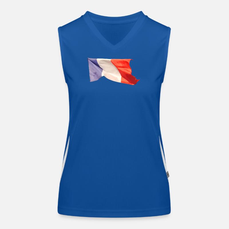 Tricolore français Débardeur respirant contrasté Femme