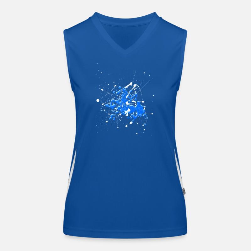 Whiteblue.Splash Funktionelles Kontrast-Tank Top für Frauen