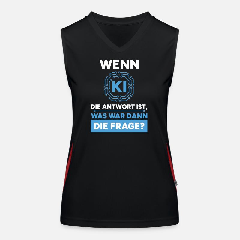 Artificial Intelligence Question Answer Saying Women's Functional Contrast Tank Top