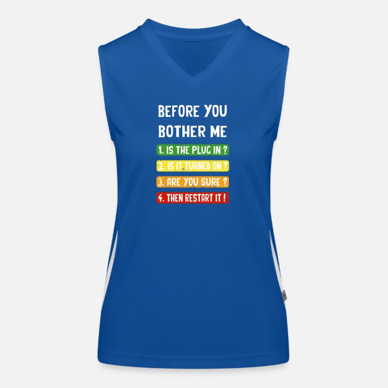 Computer Checklist Women's Functional Contrast Tank Top