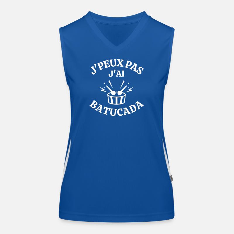 batucada, percussion, samba Débardeur respirant contrasté Femme