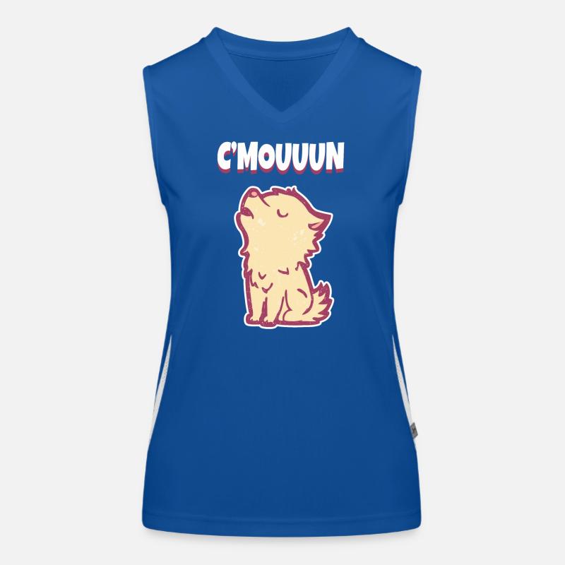 C'MON heulender Wolf Motivation Funktionelles Kontrast-Tank Top für Frauen