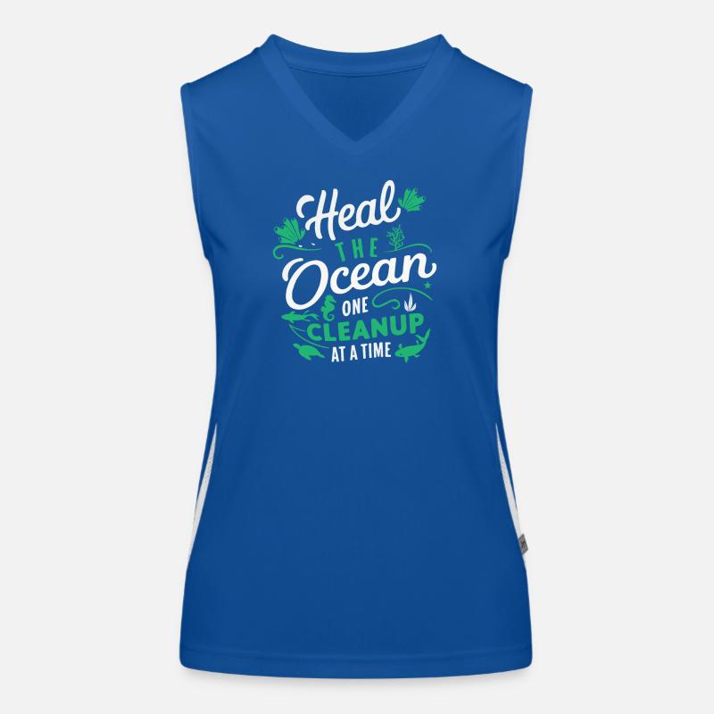 Étape de purification Ocean Save Débardeur respirant contrasté Femme