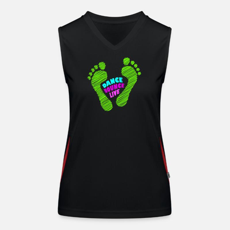 Dance Bounce Live barefoot NEON grün Funktionelles Kontrast-Tank Top für Frauen